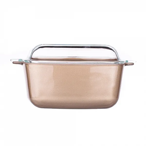 ALTOM DESIGN NOBLE naczynie żaroodporne z powłoką non-stick i pokrywą owalne 2,5 l 26x22x12cm