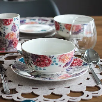 ALTOM DESIGN NEW BONE CHINA Miska salaterka 14 CM 600ml Liliowy bez