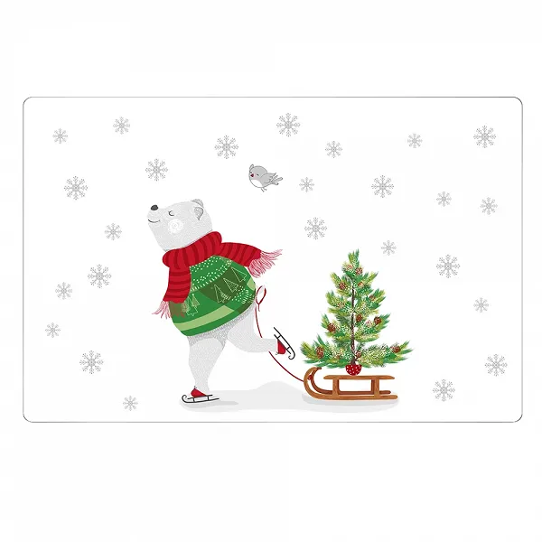 ALTOM DESIGN CHRISTMAS BEAR mata stołowa / podkładka dekoracyjna 28x43 cm