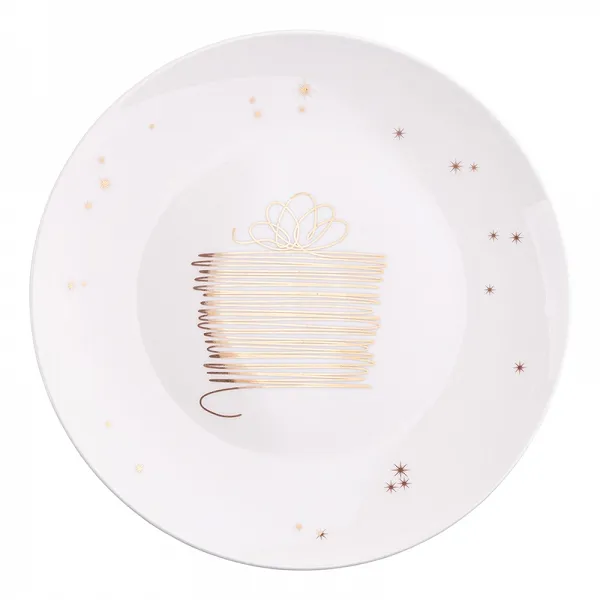 ALTOM DESIGN GOLDEN CHRISTMAS talerz deserowy na święta Boże Narodzenie porcelanowy 20 cm