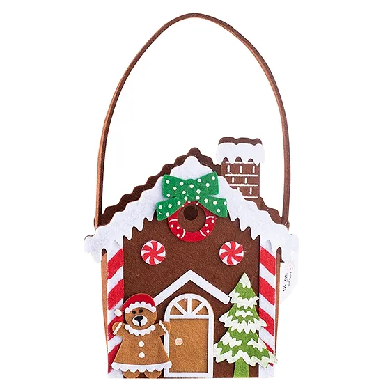 ALTOM DESIGN torebka na prezent filcowa DOMEK 12x8x13,5 cm