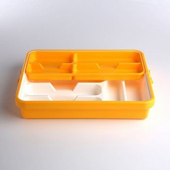 TONTARELLI wkład do szuflady na sztućce 41,8x31,7x7,7cm biało-żółty