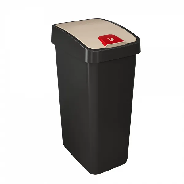 KEEEPER duży kosz / pojemnik na śmieci z naciskaną pokrywą grafit 45l 