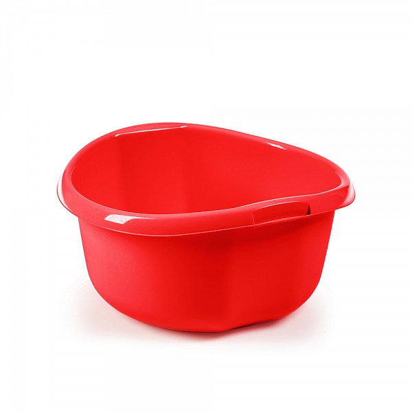 LAMELA plastikowa miska łazienkowa na pranie okrągła 34 cm 10l czerwona