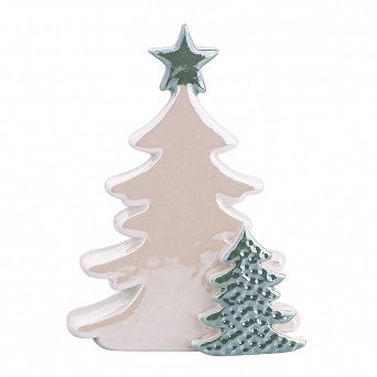 ALTOM DESIGN ozdoba na Boże Narodzenie figurka choinka perłowe wykończenie 11,5x4,5x16,5 cm