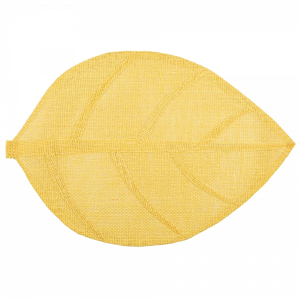 ALTOM DESIGN Mata naturana liść 33x48 CM Żółta