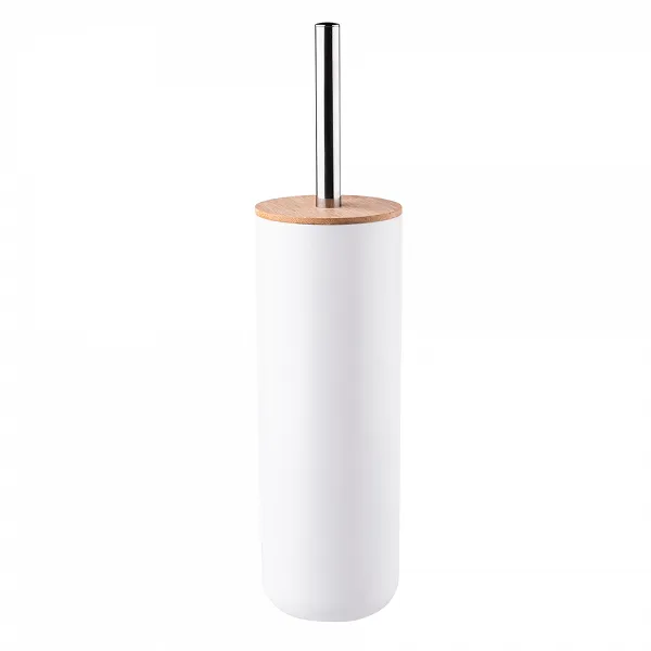 ALTOM DESIGN Szczotka do wc w plastikowej osłonie i pokrywą bambusową 9x9x37 cm