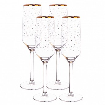 ALTOM DESIGN RUBIN STAR komplet 4 kieliszków do szampana 220ml