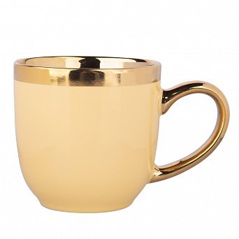 ALTOM DESIGN AURORA GOLD kubek porcelanowy do kawy i herbaty 300 ml WANILIOWY
