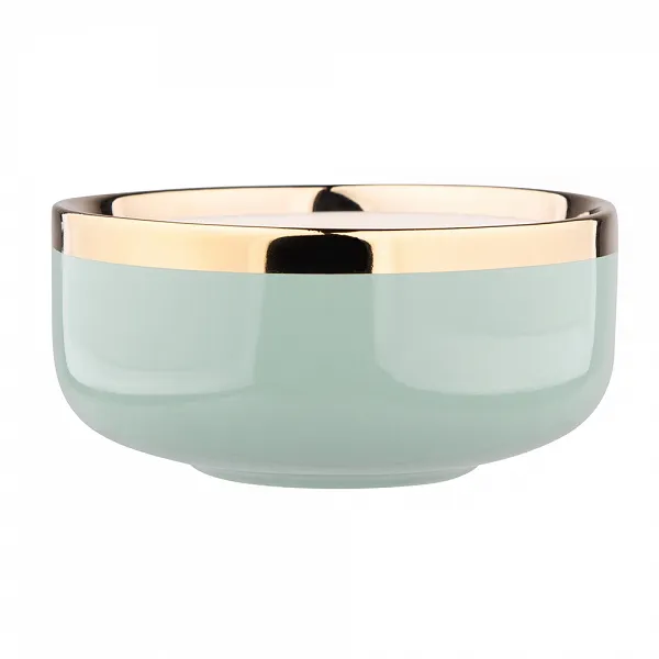 ALTOM DESIGN AURORA GOLD miseczka porcelanowa / salaterka 14 cm 500 ml JASNA ZIELEŃ
