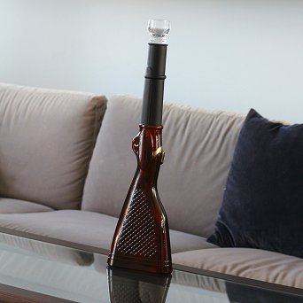 EDWANEX szklana butelka malowana w kształcie strzelby 1L