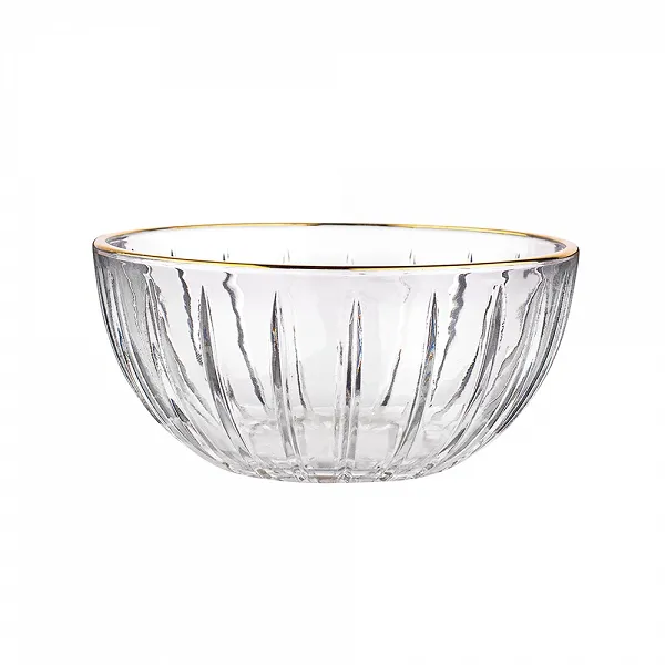 ALTOM DESIGN VENUS salaterka / miseczka szklana ze złotym obrzeżem 12,5 cm