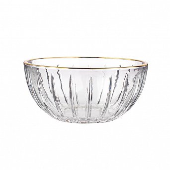 ALTOM DESIGN VENUS salaterka / miseczka szklana ze złotym obrzeżem 12,5 cm