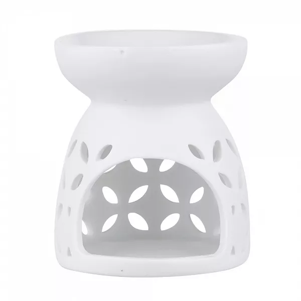 ALTOM DESIGN Porcelanowy kominek zapachowy liście 7,5x7cm 5x9 cm