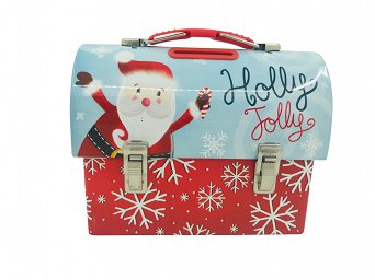 ALTOM DESIGN puszka skarbonka kuferek z uchwytem Boże Narodzenie 14x7x10,5cm dek. Mikołaj