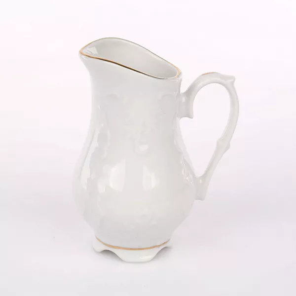 ĆMIELÓW ROCOCO ZŁOTY PASEK dzbanek na mleko / mlecznik porcelanowy 200ml