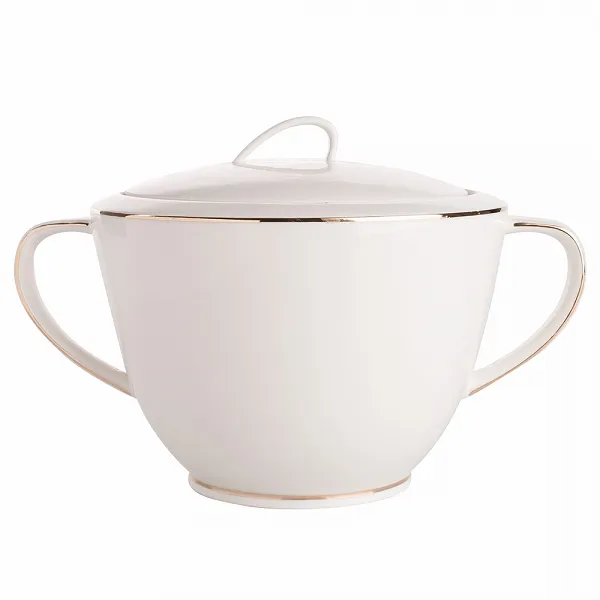 MARIAPAULA ECRU NOVA ZŁOTA LINIA waza porcelanowa na zupę 2,5L