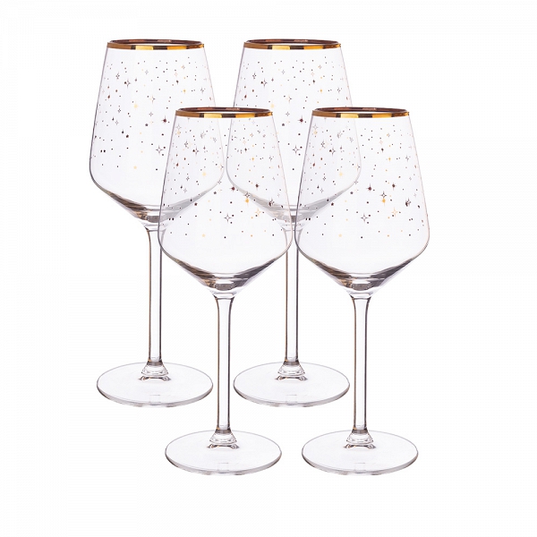 ALTOM DESIGN RUBIN STAR komplet 4 kieliszków do wina białego 370ml