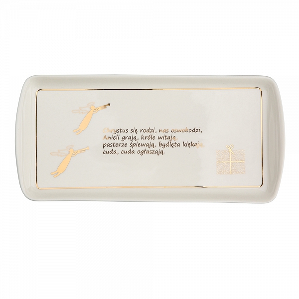 ALTOM DESIGN ANGEL półmisek porcelanowy prostokątny na Boże Narodzenie 27x12cm giftbox