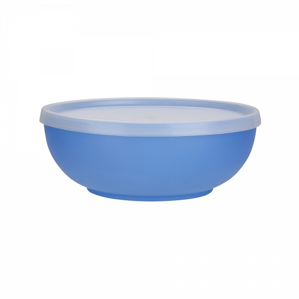 SAGAD średnia plastikowa miska z pokrywką do przechowywania żywności 17cm 0,85L niebieski