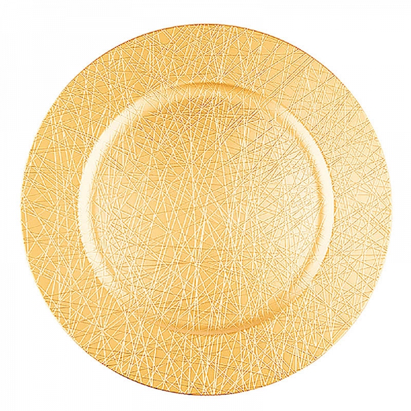 ALTOM DESIGN podkładka pod talerz na stół złota dekoracja pajęczyna śr. 33 cm