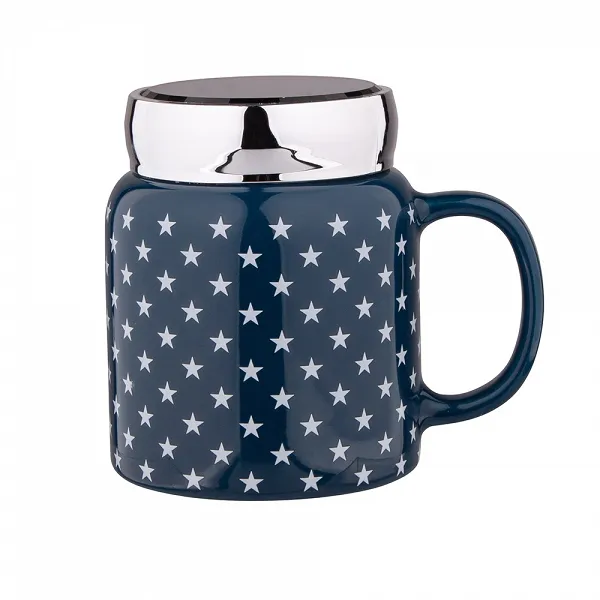 ALTOM DESIGN EASY MORNING porcelanowy kubek z zakrętką i lusterkiem 420ml