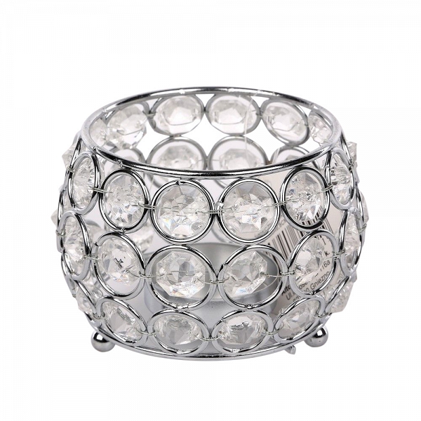 ALTOM DESIGN dekoracyjny świecznik z kryształkami w kształcie kuli 9,5x7cm