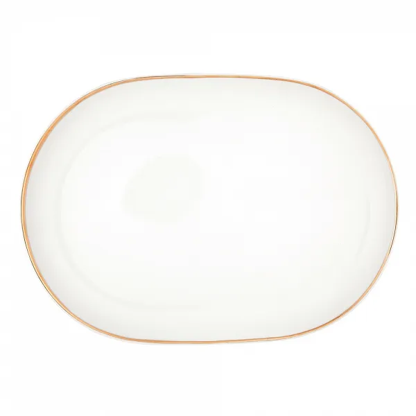 MARIAPAULA MODERNA GOLD półmisek porcelanowy owalny złote zdobienia 33cm