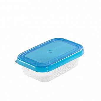 Niebieski pojemnik do żywności kwadratowy 6,4x9,1cm 0,1l