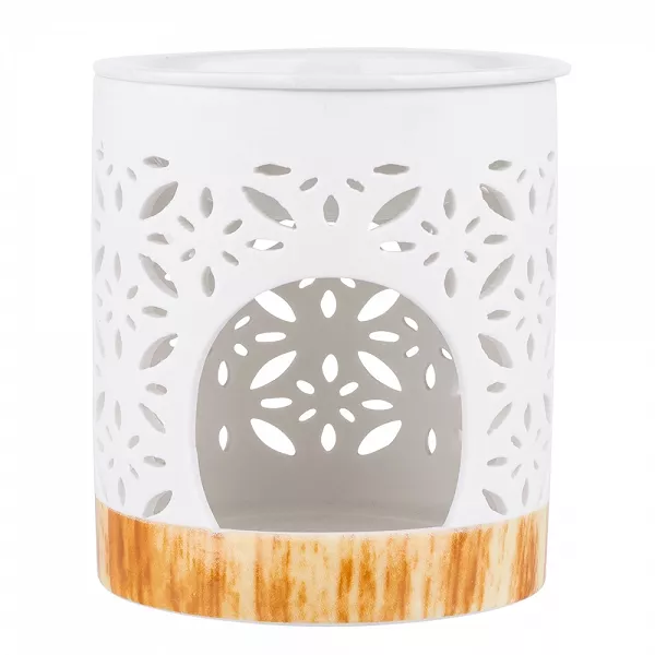 ALTOM DESIGN Porcelanowy kominek zapachowy kwiat 10x11cm