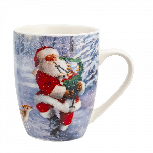 ALTOM DESIGN kubek porcelanowy do kawy i herbaty wzór Świąteczny 340 ml DEK. Gwiazdor C