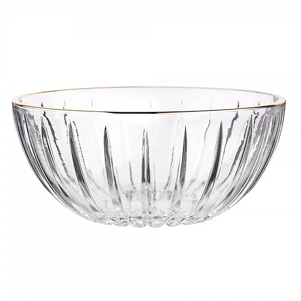 ALTOM DESIGN VENUS salaterka / miseczka szklana ze złotym obrzeżem 17,5 cm
