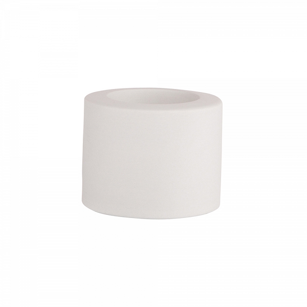 ALTOM DESIGN świecznik ceramiczny 6,5x6,5x5,5 cm popielaty