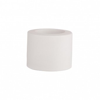 ALTOM DESIGN świecznik ceramiczny 6,5x6,5x5,5 cm popielaty