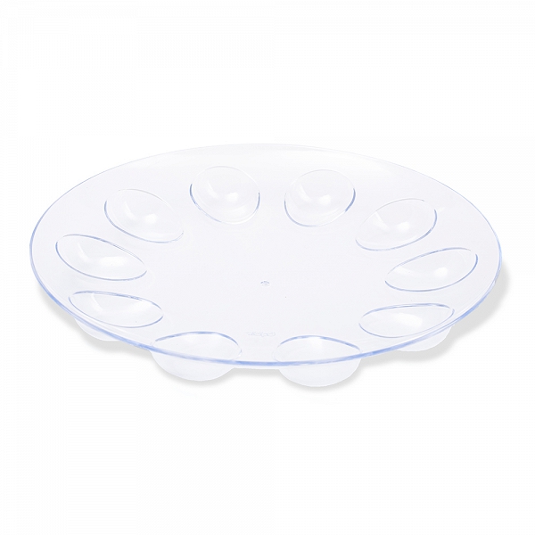 PRACTIC BĄBLE plastikowy talerz na jajka 23 cm transparentny