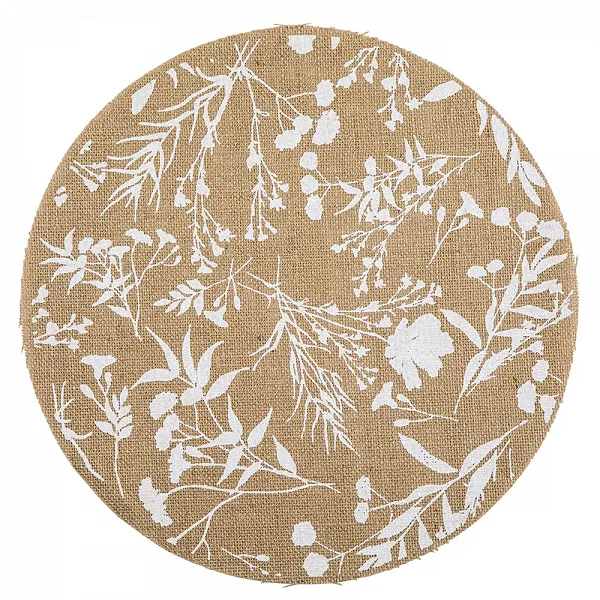 ALTOM DESIGN Naturalna mata jutowa ŚR. 38 CM POLNA ŁĄKA