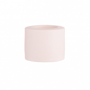 ALTOM DESIGN świecznik ceramiczny 6,5x6,5x5,5 cm pudrowy róż