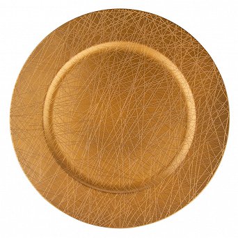 ALTOM DESIGN podkładka pod talerz na stół złota dekoracja pajęczyna śr. 33 cm