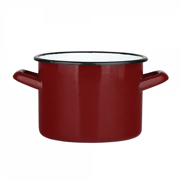SILESIA RYBNIK garnek emaliowany 6,3L 22x14cm czerwień