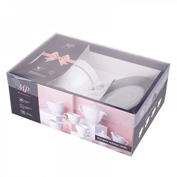 MARIAPAULA SISSI porcelanowa filiżanka cappuccino 350 ml i spodek 17 cm opakowanie prezentowe