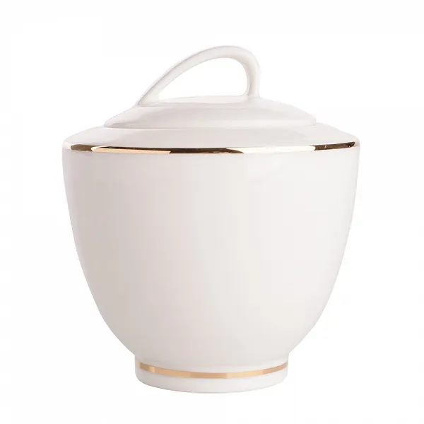 MARIAPAULA ECRU NOVA ZŁOTA LINIA porcelanowa cukiernica 300ml