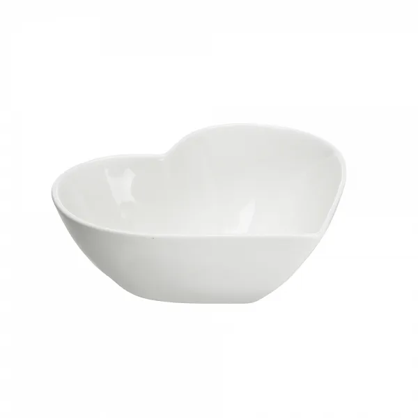 ALTOM DESIGN REGULAR porcelanowa miska w kształcie serca idealna do dipów / przekąsek 13cm