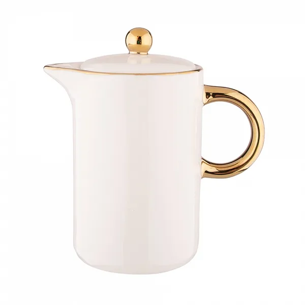 ALTOM DESIGN Palazzo imbryk porcelanowy 500 ml kremowy w opasce