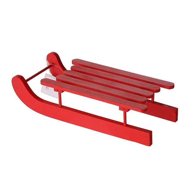 ALTOM DESIGN sanki drewniane figurka na Boże Narodzenie ozdoba świąteczna 20x8x5 cm czerwone