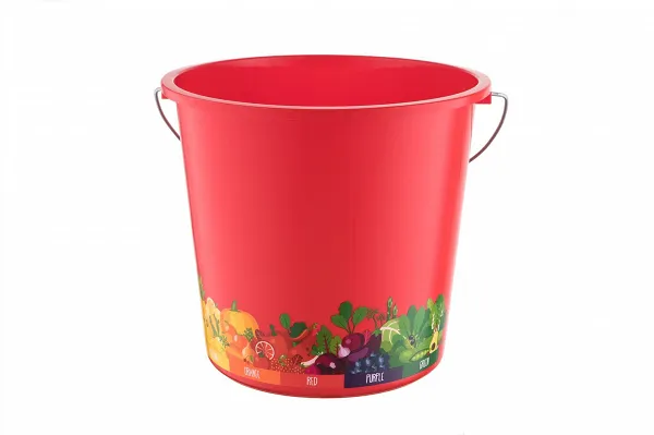 BEROSSI VITALINE wiadro plastikowe z uchwytem 5l czerwone