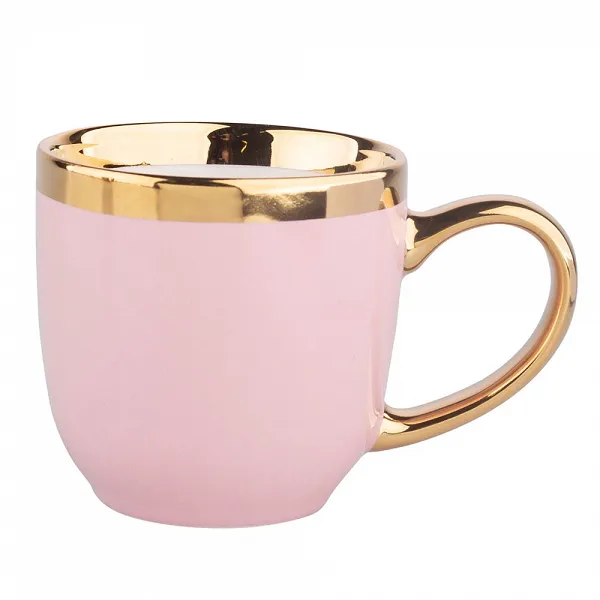 ALTOM DESIGN AURORA GOLD kubek porcelanowy do kawy i herbaty 300 ml PUDROWY Rӯ