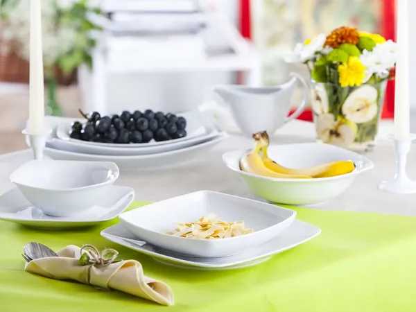 ĆMIELÓW AKCENT komplet obiadowy na 12 osób porcelanowy 