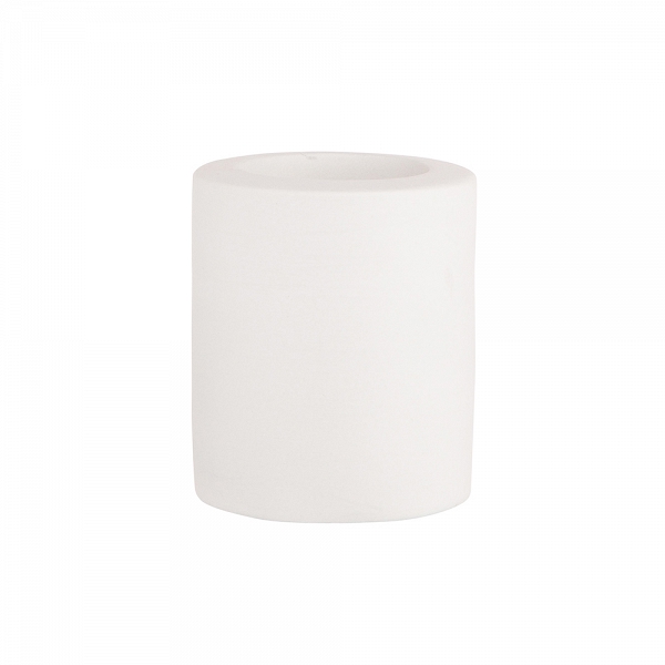 ALTOM DESIGN świecznik ceramiczny 6,5x6,5x8 cm popielaty