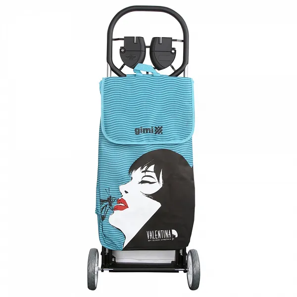GIMI VALENTINA SAGNO BLU WAVE wózek na zakupy na kółkach 30kg 50l