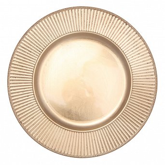 ALTOM DESIGN podkładka pod talerz okrągła 33 cm złota promienie